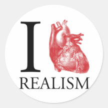 I Heart Realism Round Stickers