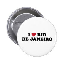 I Heart Rio de Janeiro Brazil Buttons