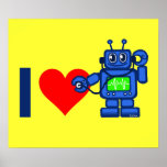 I heart robot posters