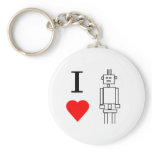 i heart robots keychains