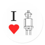 i heart robots stickers