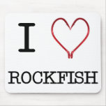 i [Heart] Rockfish Mouse Pad mousepads