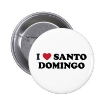 I Heart Santo Domingo Dominican Republic Buttons