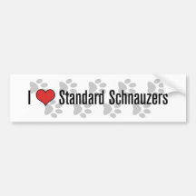 I (heart) Schnauzers Bumper Sticker
