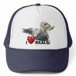 I HEART SEALS Harbour Seal Wildlife-lover Hat