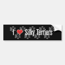I (heart) Silky Terriers Bumper Stickers