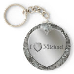 I Heart...Silver Heart Keychain