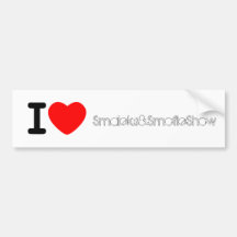I heart, Smaleks&SmofieShow sticker Bumper Sticker