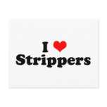 I Heart Strippers postcards