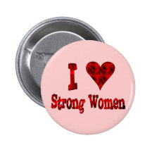 I Heart Strong Women Pins