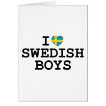 I Heart Swedish Boys Greeting Card
