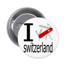 I Heart Switzerland Pinback Buttons