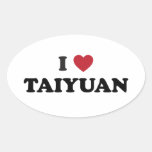 I Heart Taiyuan China Oval Sticker