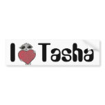 I Heart Tasha Alien bumper stickers