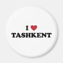 I Heart Tashkent Uzbekistan Fridge Magnets