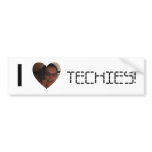 "I Heart Techies!" Bumper Sticker bumper stickers