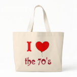 I Heart The 70s Vintage Style Tote Bag