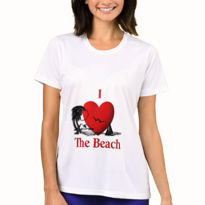 I Heart The Beach Cover Up T Shirt