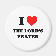 I Heart The Lord'S Prayer Fridge Magnets