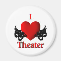 I Heart Theatre Magnet