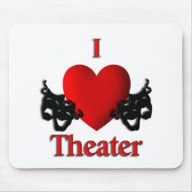 I Heart Theatre Mousemats