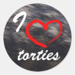 I heart torties stickers