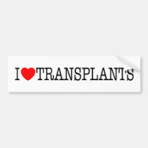 I heart Transplants Bumper Stickers