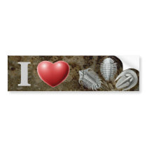 I Heart Trilobites Bumper Sticker