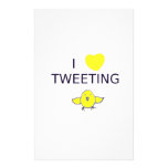 I heart tweeting custom stationery
