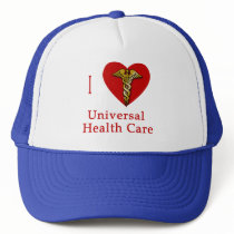 I Heart Universal Health Care Coverage Hats