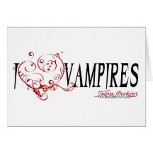 I Heart vampires Greeting Card