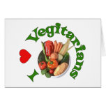 I Heart Vegetarians Card