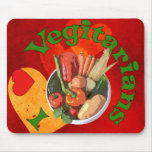I Heart Vegetarians Mouse Pad