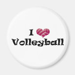 I heart volleyball (red) refrigerator magnets