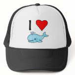 I Heart Whales I Love Whales hats