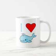 I Heart Whales Products Coffee Mugs