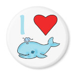 I Heart Whales Products Refrigerator Magnets