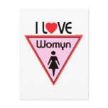 I Heart Womyn postcards