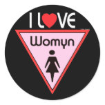 I Heart Womyn stickers