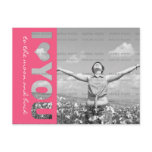 I Heart You Personalized Photo Postcard Template