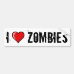 I Heart Zombies Bumper Sticker