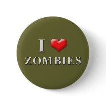 I Heart Zombies Button 002