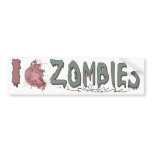 I Heart Zombies by Mudge Studios bumper stickers