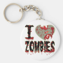 i heart zombies! key chains