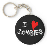 I Heart Zombies - Keychain