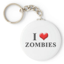 I Heart Zombies Keychain 001