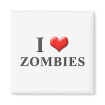I Heart Zombies Magnet 001