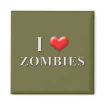 I Heart Zombies Magnet 002