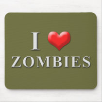 I Heart Zombies Mousepad 002