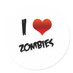 I Heart Zombies stickers